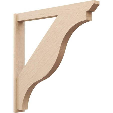 Ekena Millwork 5 1/2-in W x 46-in D x 46-in H Funston Slat Rough Cedar Woodgrain TimberThane Outlooker, Primed Tan OUTUR055X46X46FST24RCPR